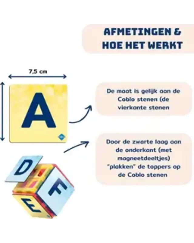 Coblo Coblo Magneet letters - 60 delig - Capital