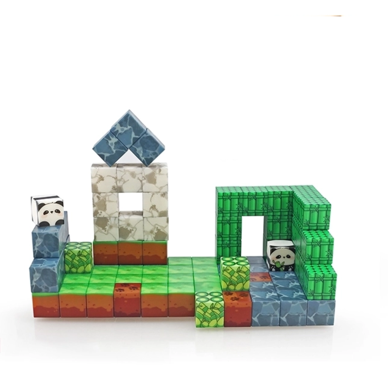 Magneetspeelgoed.nl Magnetische bouwstenen Panda 93 stuks