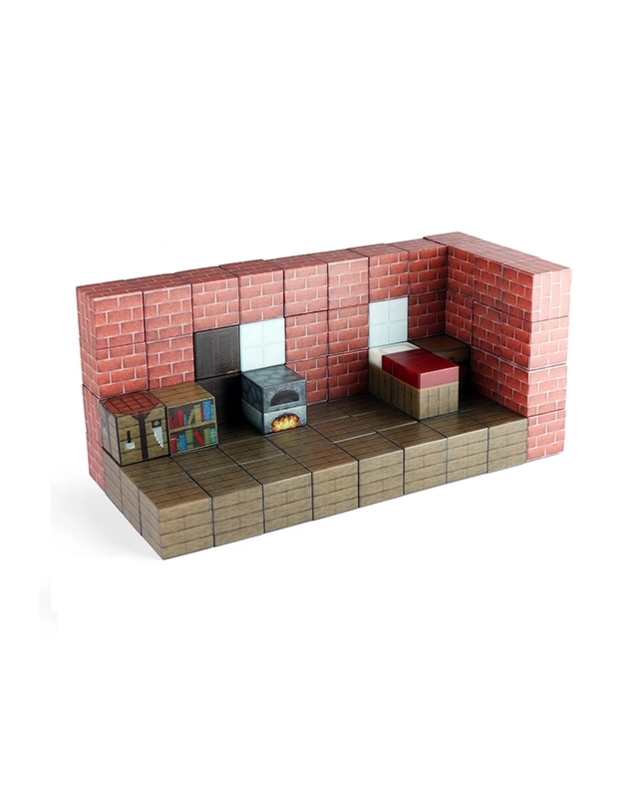 Magneetspeelgoed.nl Magnetische bouwstenen Rode hut 80 stuks