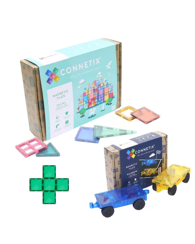 CONNETIX  CONNETIX Pastel Creative pakket - 120 delig + GRATIS auto pakket