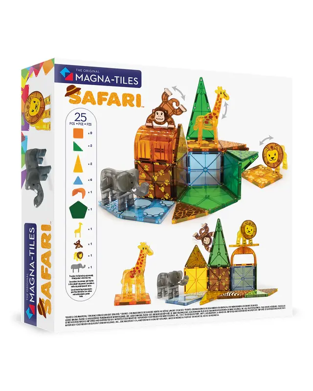 Magna Tiles Magna Tiles Safari Animals Dieren - 25 stuks