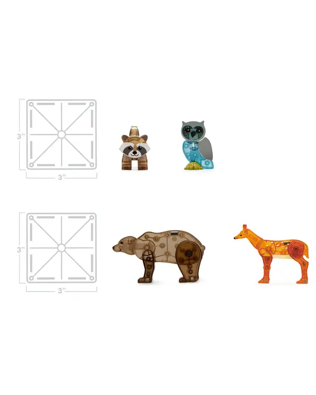 Magna Tiles Magna Tiles Bosdieren - 25 stuks