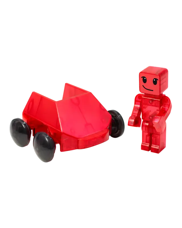 Magna Tiles Magna-Tiles Dashers 6-Piece Set, Speelgoed auto speelset, 3 jaar, Blauw, Paars, Rood