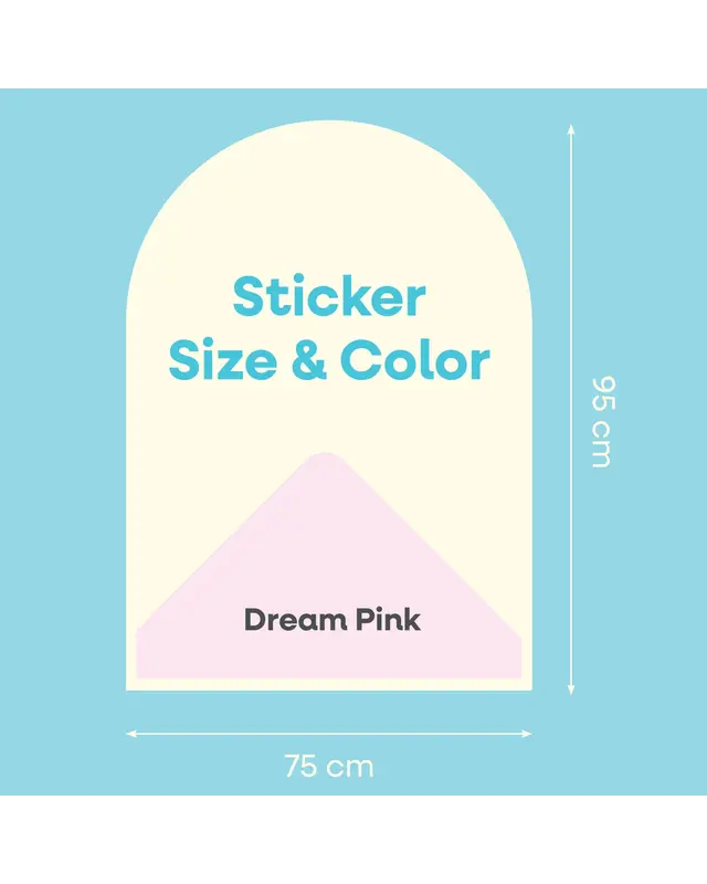 Cleverclixx Cleverclixx Magnetische muursticker 95x75cm | Roze Cleverclixx Cleverclixx Magnetische muursticker 95x75cm | Roze