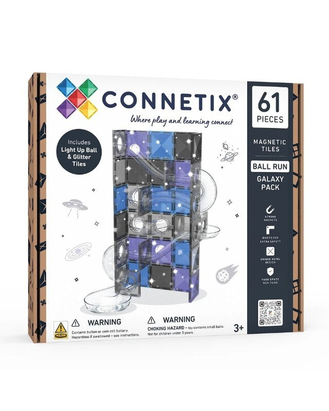 CONNETIX CONNETIX Tiles knikkerbaan Ball Run Galaxy pack 61 delig CONNETIX CONNETIX Tiles knikkerbaan Ball Run Galaxy pack 61 delig