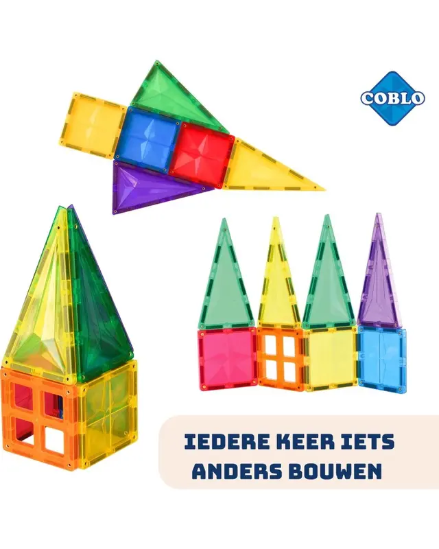 Coblo Coblo Magnetische Tegels Classic 8-delig Coblo Coblo Magnetische Tegels Classic 8-delig