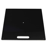 Ground plate, heavy, black