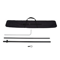 Square flag pole XS, black