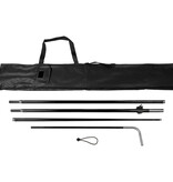 Square flag pole S, black Square flag pole S, black