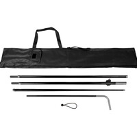 Square flag pole S, black