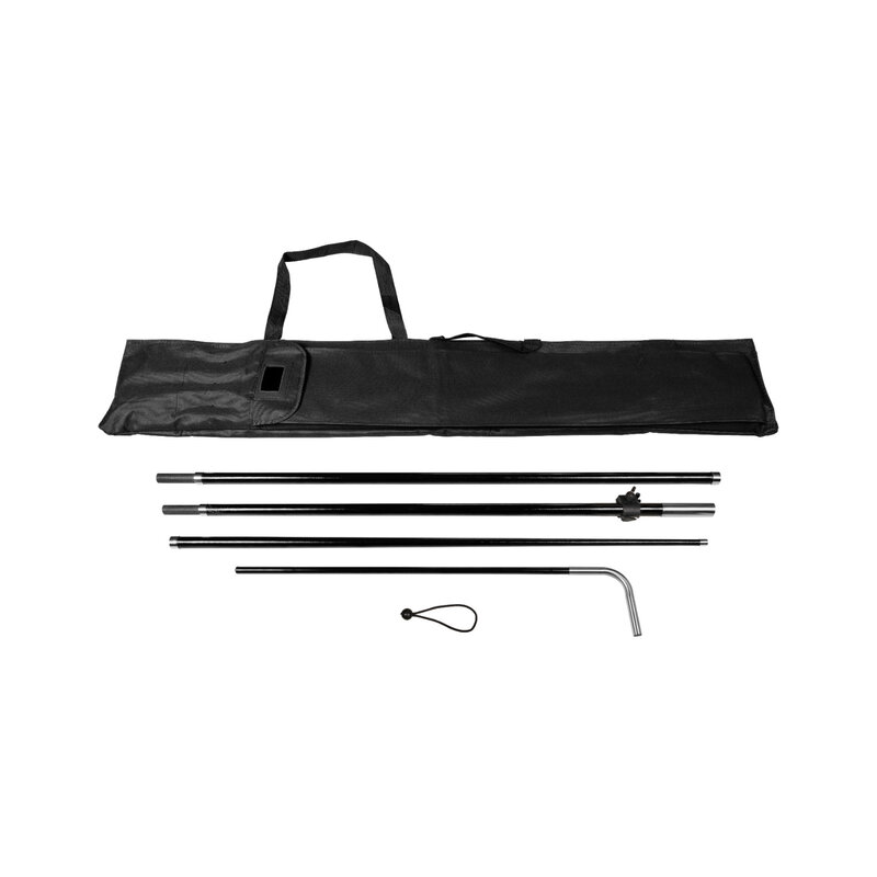 Square flag pole S, black Square flag pole S, black
