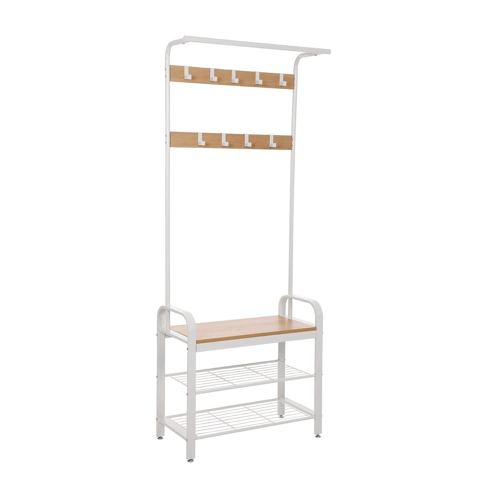 Bobbel Home Parya Home - Garderoberek industrieel - Schoenenrek - Vintage look - 9 Haken