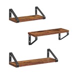 Bobbel Home Bobbel Home - Wandplanken - Set Van 3 - Hout - Industrieel