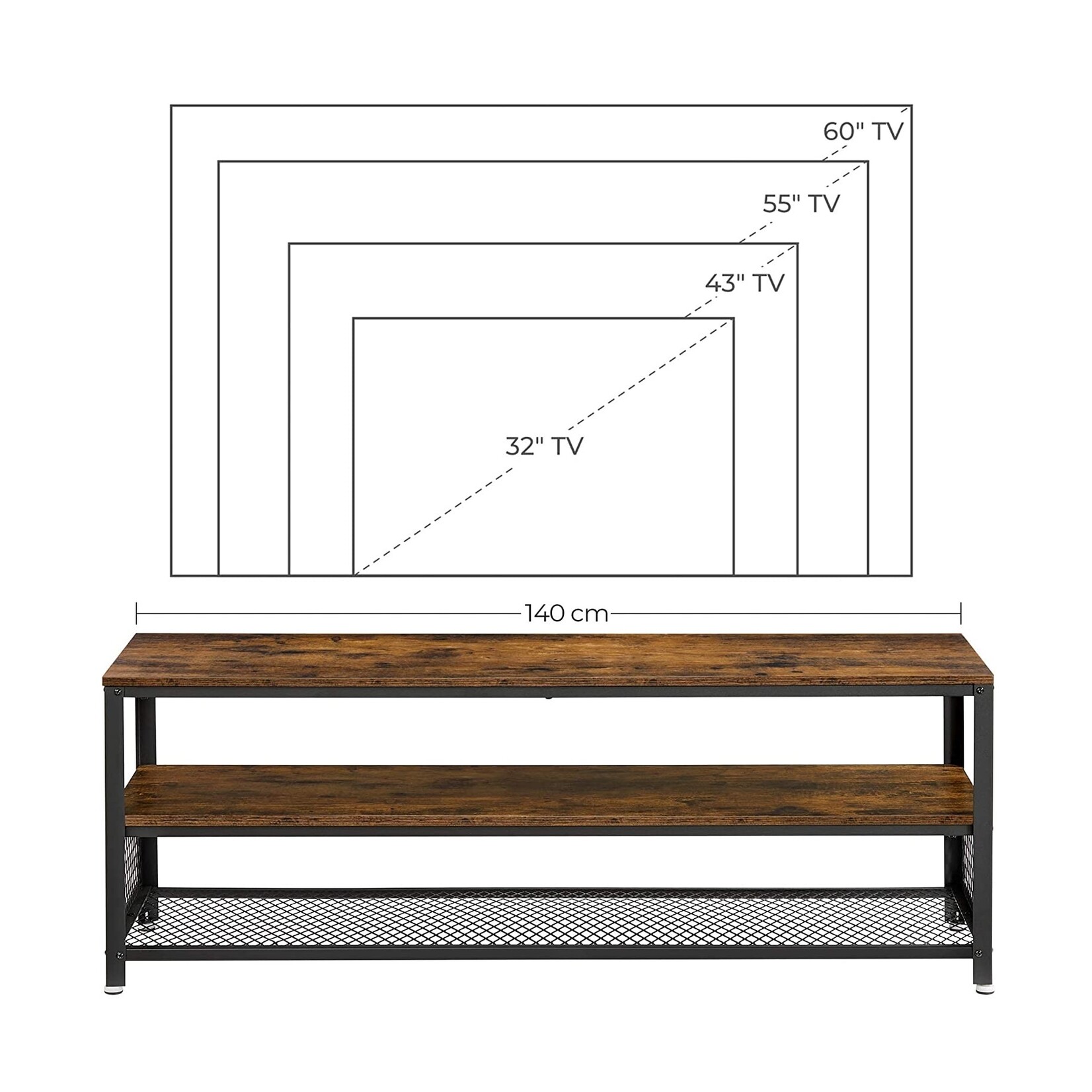 Bobbel Home Bobbel Home - TV Meubel - Hout & Metaal - Bruin