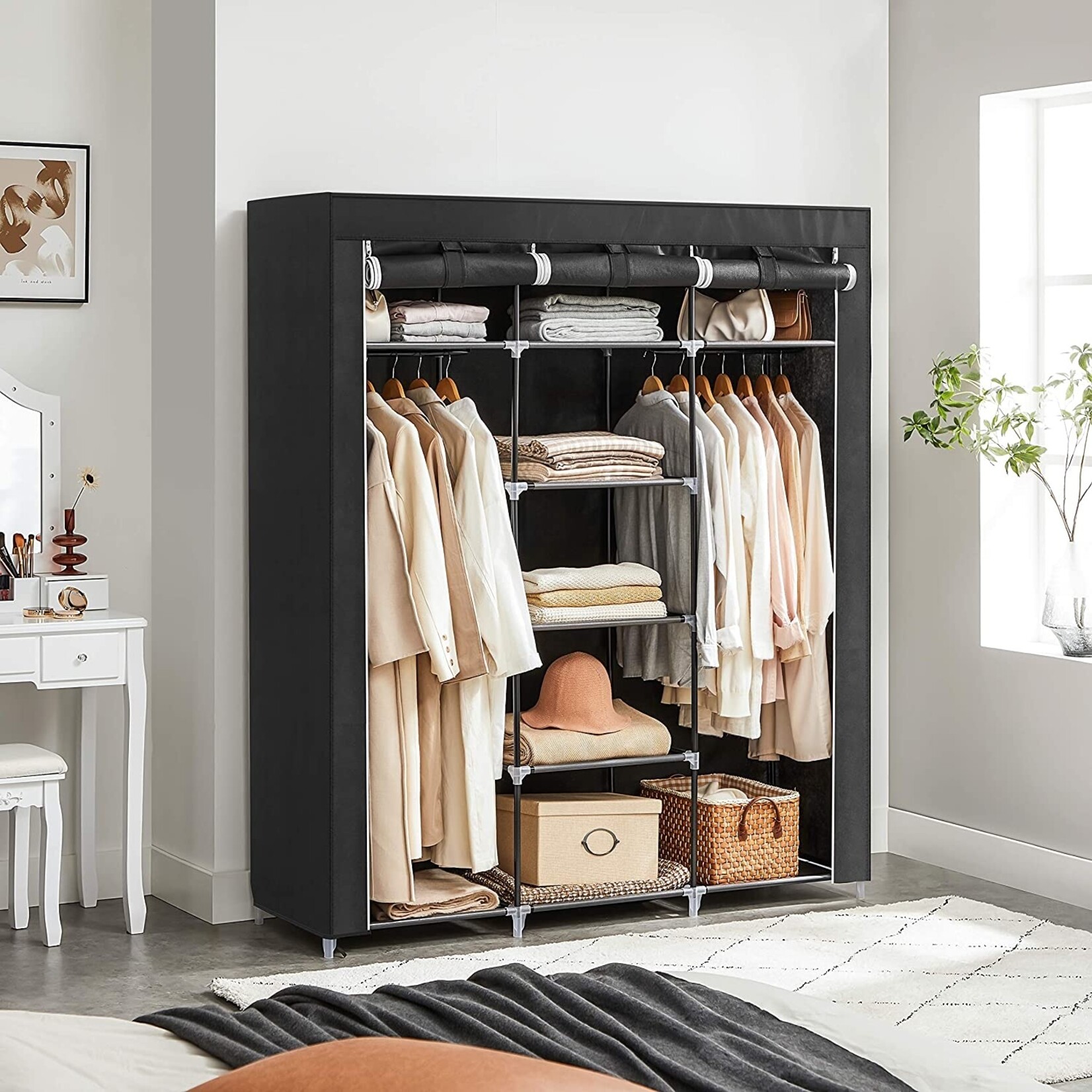 Bobbel Home Clothes Wardrobe - Foldable - Black - 175cm