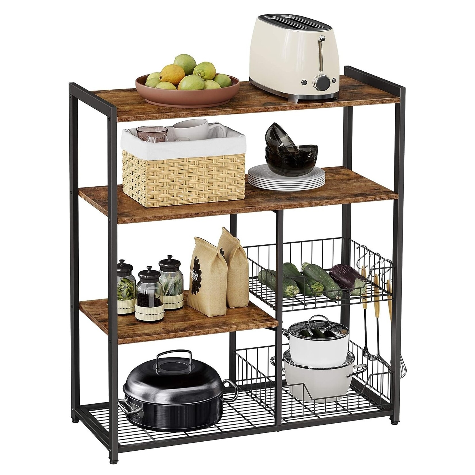 Bobbel Home Bobbel Home - Kitchen Rack - Metal - Brown & Black