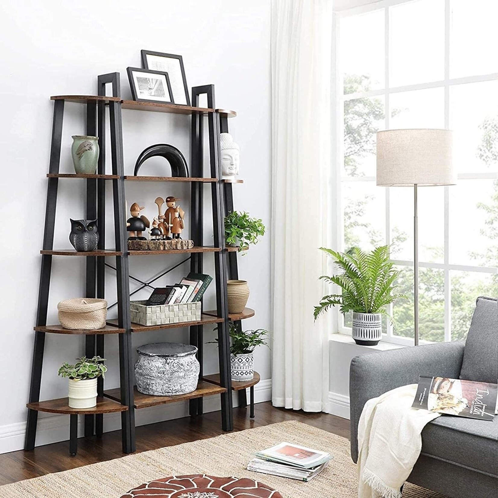 Bobbel Home Bobbel Home - Boekenkast - Vintage Kast - 5 planken - Industrieel