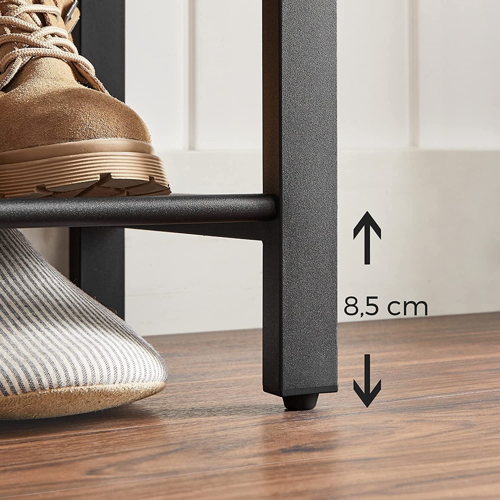 Bobbel Home Shoe Rack - Metal - Dark Brown - 100 x 30 x 72 cm