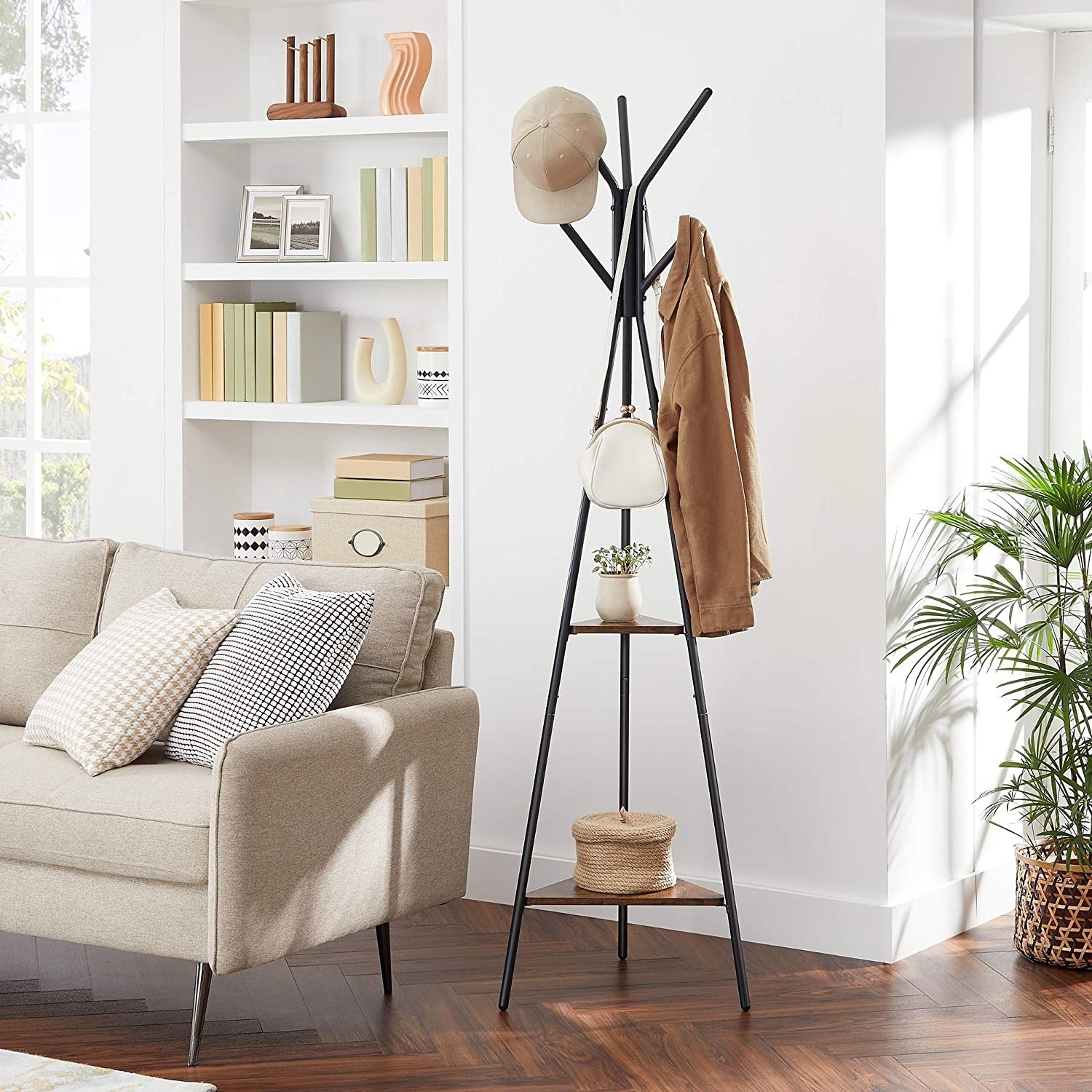 Bobbel Home - Garderobestandaard - Vintage - Bruin