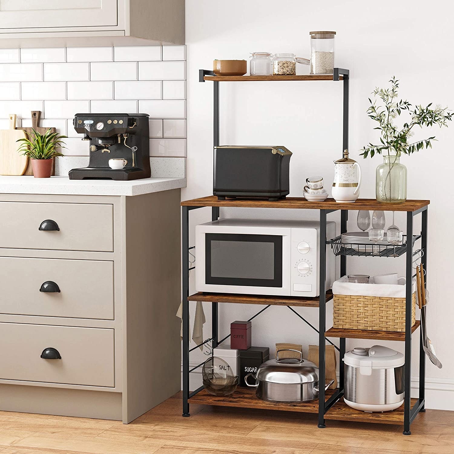 Bobbel Home - Keukenkast - Keukenrek - Industrieel - Hout - Bruin