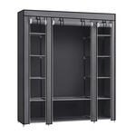 Bobbel Home Bobbel Home - Kledingkast - 175x150x45 - Linnenkast - Stof - Grijs