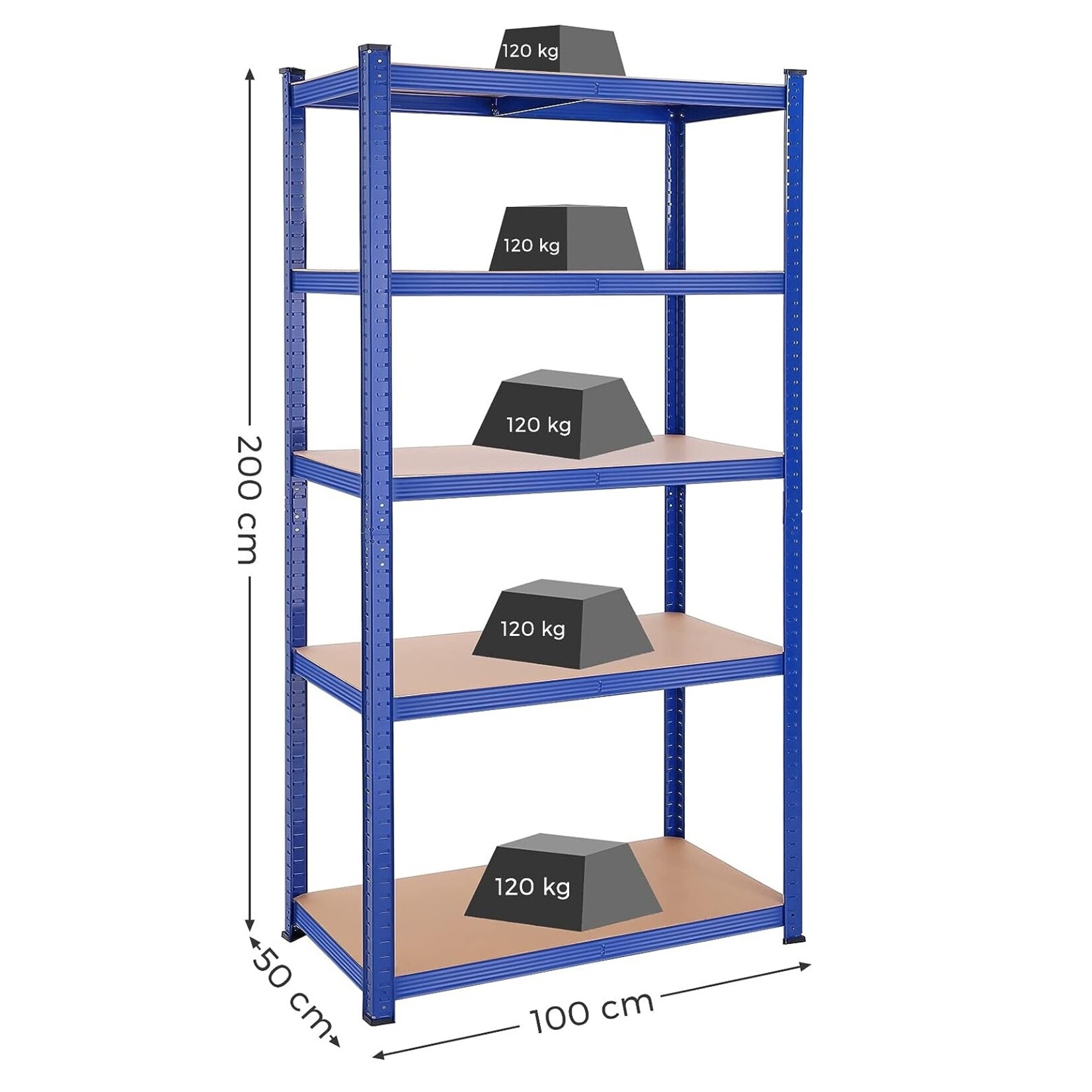 Bobbel Home Bobbel Garden - Stellingkast - 200 x 100 x 50 cm - 5 Planken