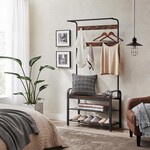 Bobbel Home Bobble Home - Coat rack - With shoe rack - Metal frame - Vintage - Brown & Black