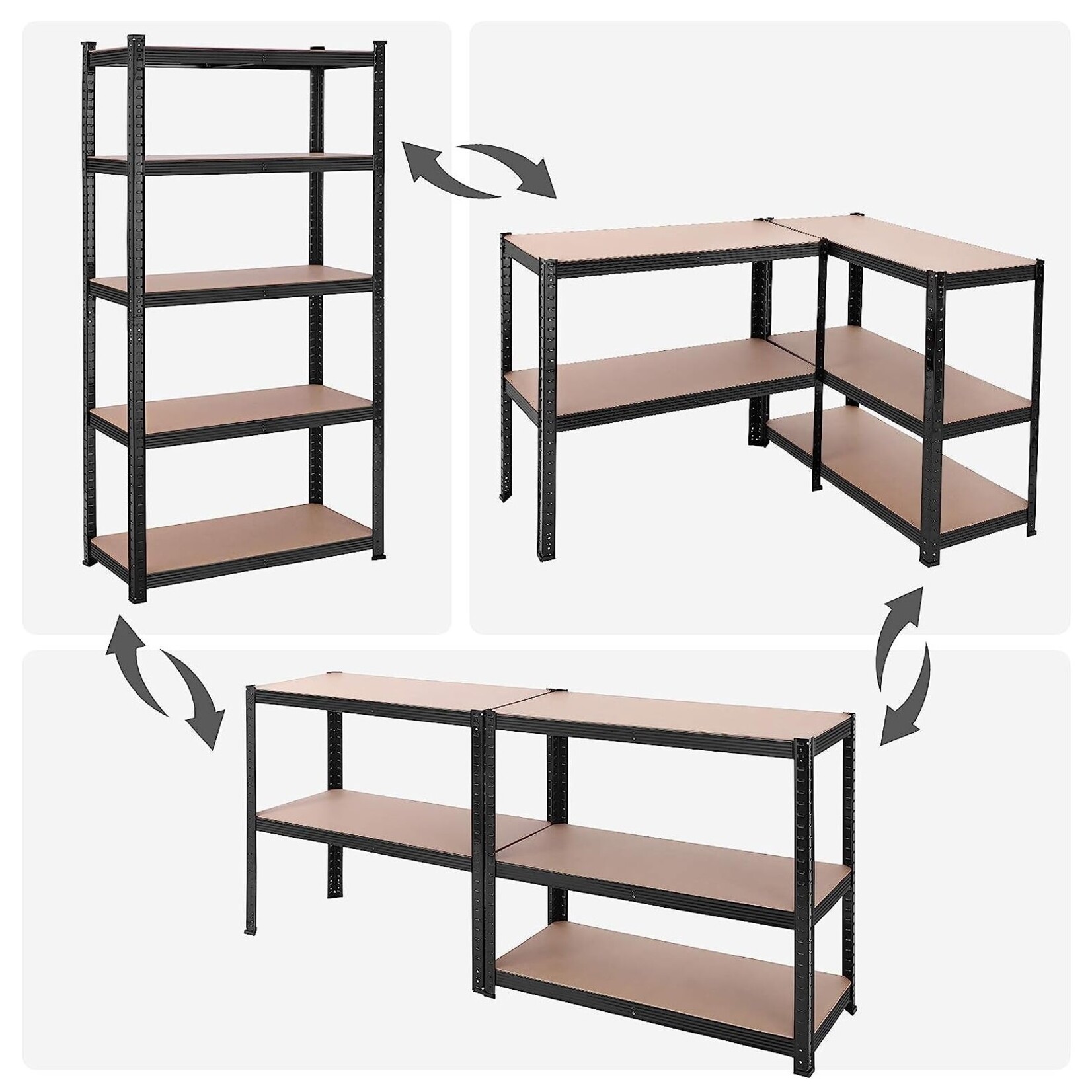 Bobbel Home Bobbel Home - Rack cabinet - 5 adjustable shelves - max 600kg - Black