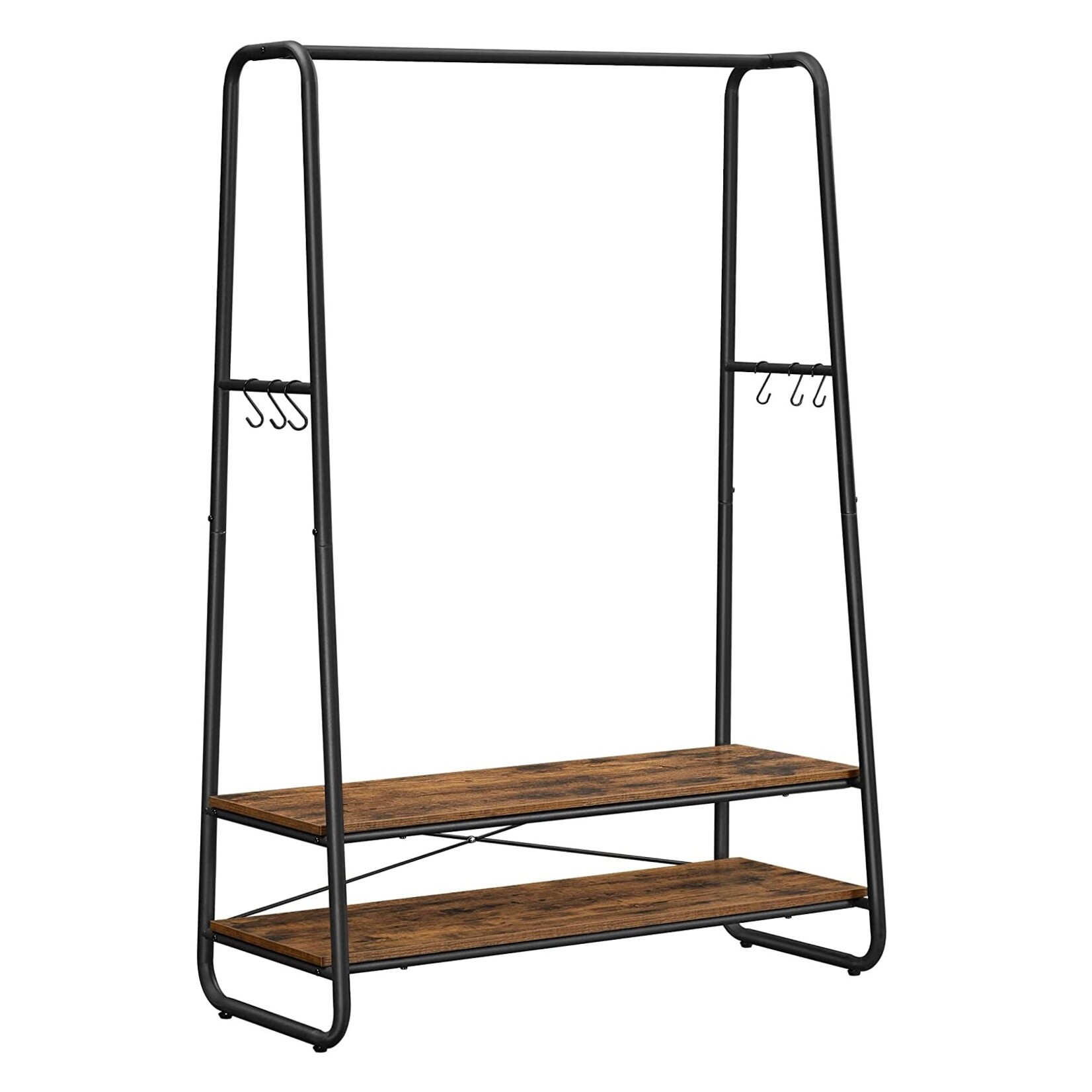 Bobbel Home Bobble Home - clothes rack - Coat rack - Steel Frame - Industrial - Incl 6 hooks - Black