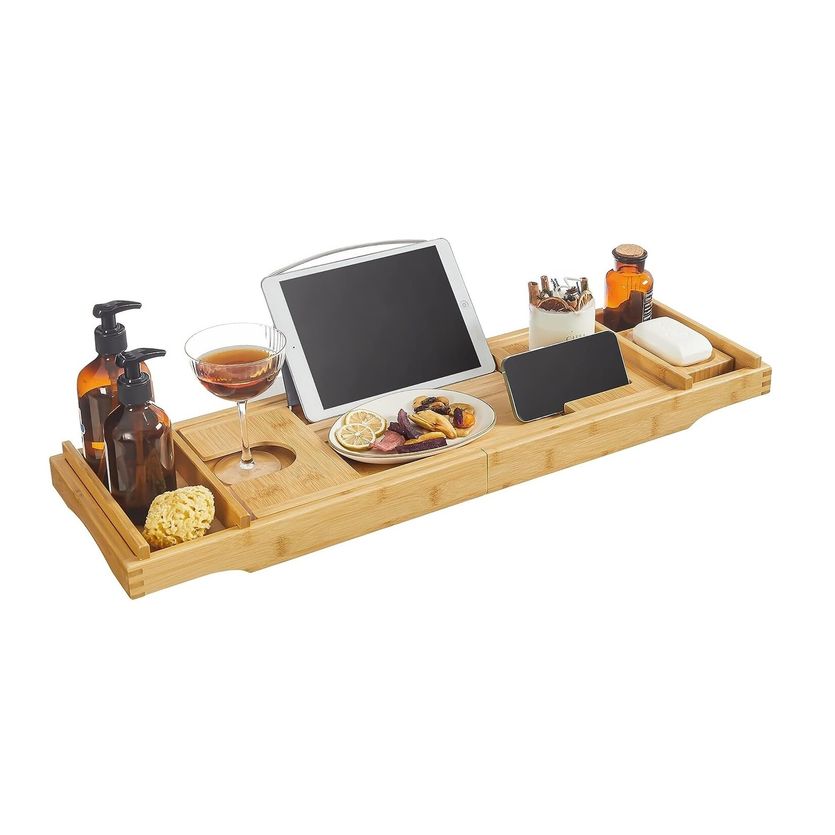 Bobbel Home Bobble Home - Extendable bath rack - With cup holder - Bamboo