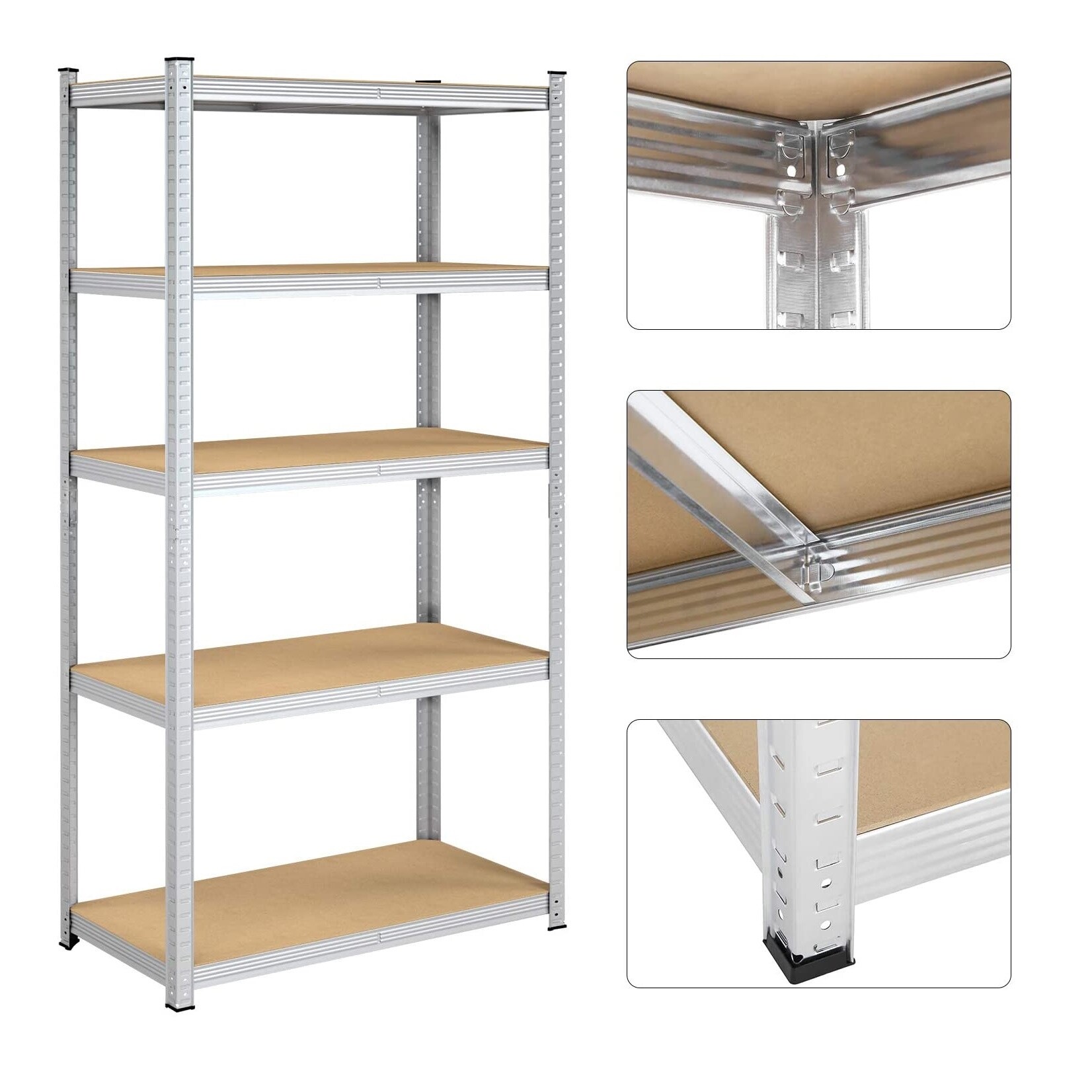 Bobbel Home Bobbel Home - shelving unit - Basement cabinet - 200 x 100 x 50 cm - Silver
