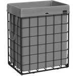 Bobbel Home Bobble Home- Laundry basket 90L - Foldable - Metal Frame - Black/Gray