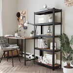 Bobbel Home Bobbel Home - Shelving Cabinet - Industrial Storage Rack - Adjustable Shelves - Black