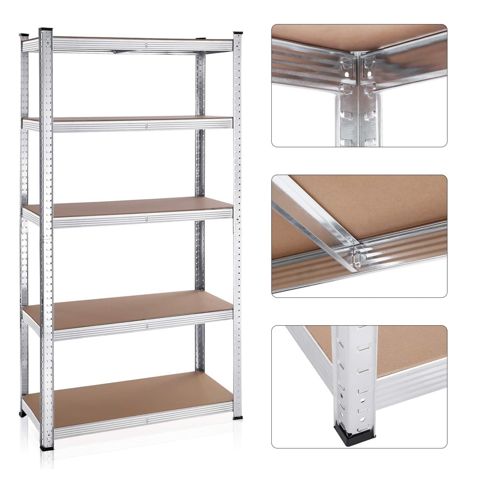 Bobbel Home Bobbel Home - Shelving cabinets - Heavy duty shelving - Set of 2 - Silver