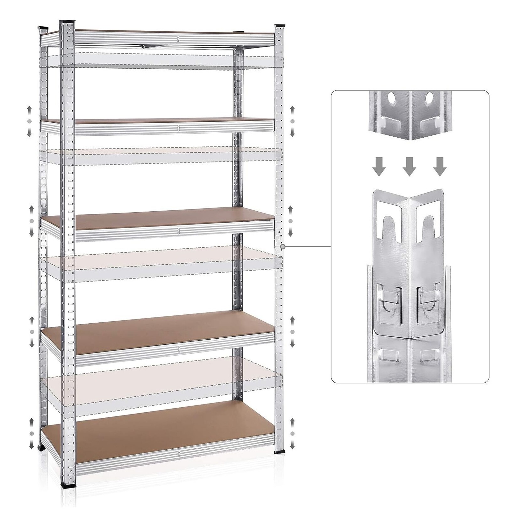 Bobbel Home Bobbel Home - Shelving cabinets - Heavy duty shelving - Set of 2 - Silver