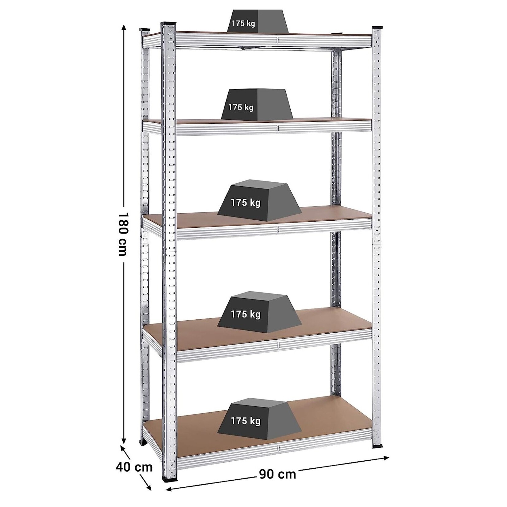 Bobbel Home Bobbel Home - Shelving cabinets - Heavy duty shelving - Set of 2 - Silver