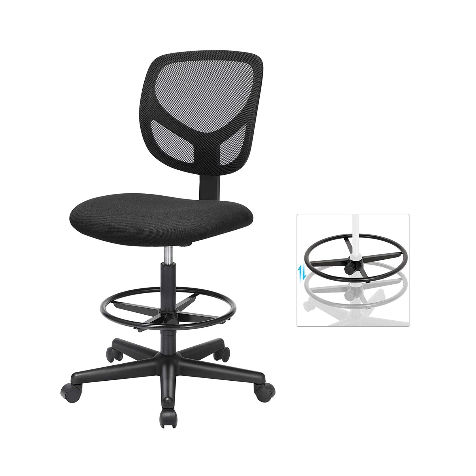 Bobbel Home Bobbel Home - Ergonomic office chair - Adjustable footrest - Black