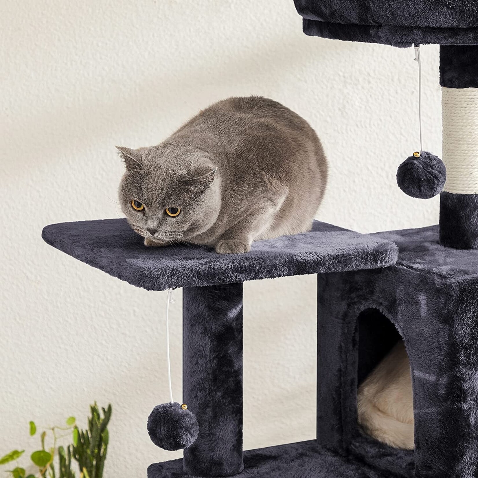 Bobbel Home Bobbel Home - Scratching post - Incl. hammock - Cat tree - Cave - Plush - Dark gray