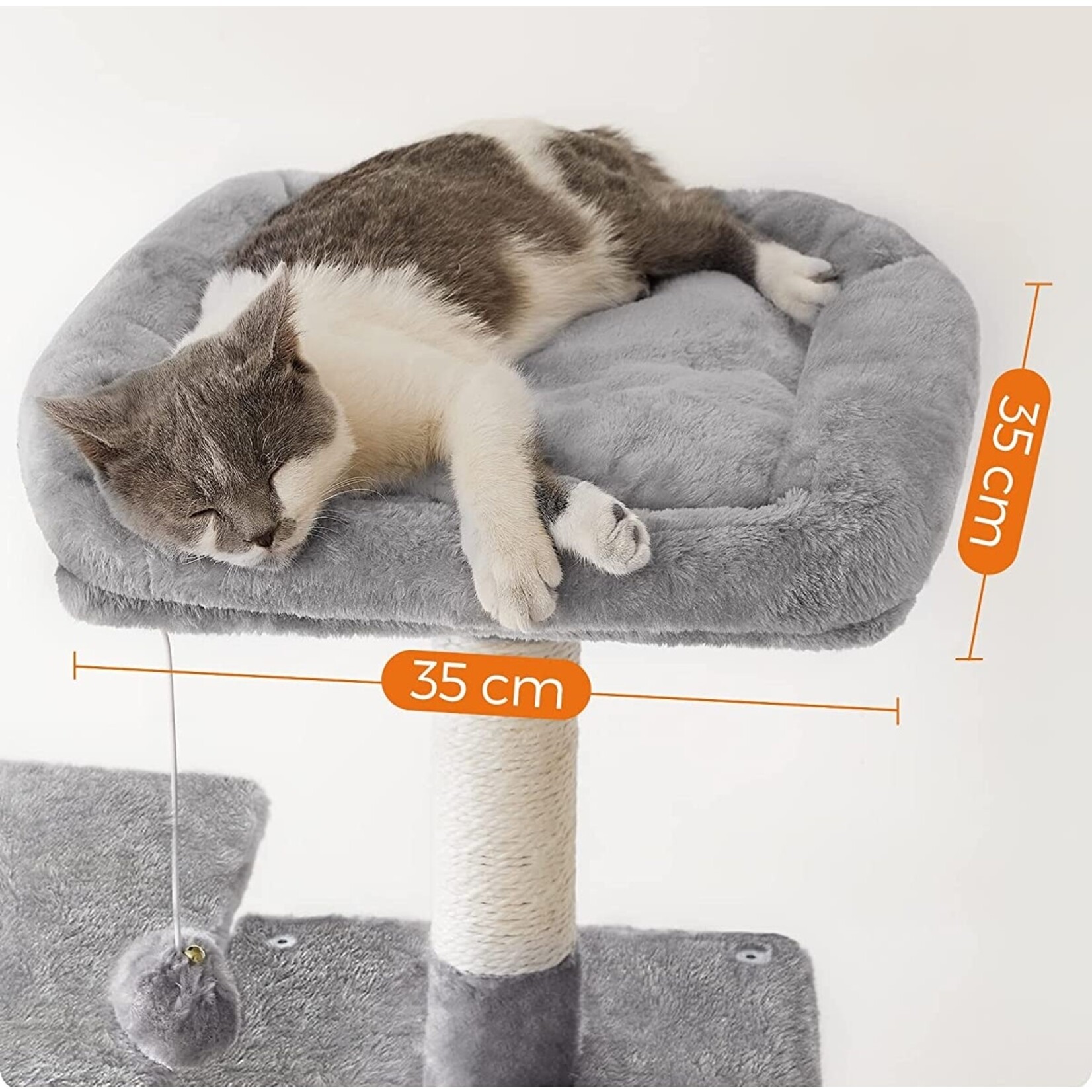 Bobbel Home Bobbel Home - Stable Cat Post - With Hammock - Cat Tree - Incl. Hammock - Cave - Gray