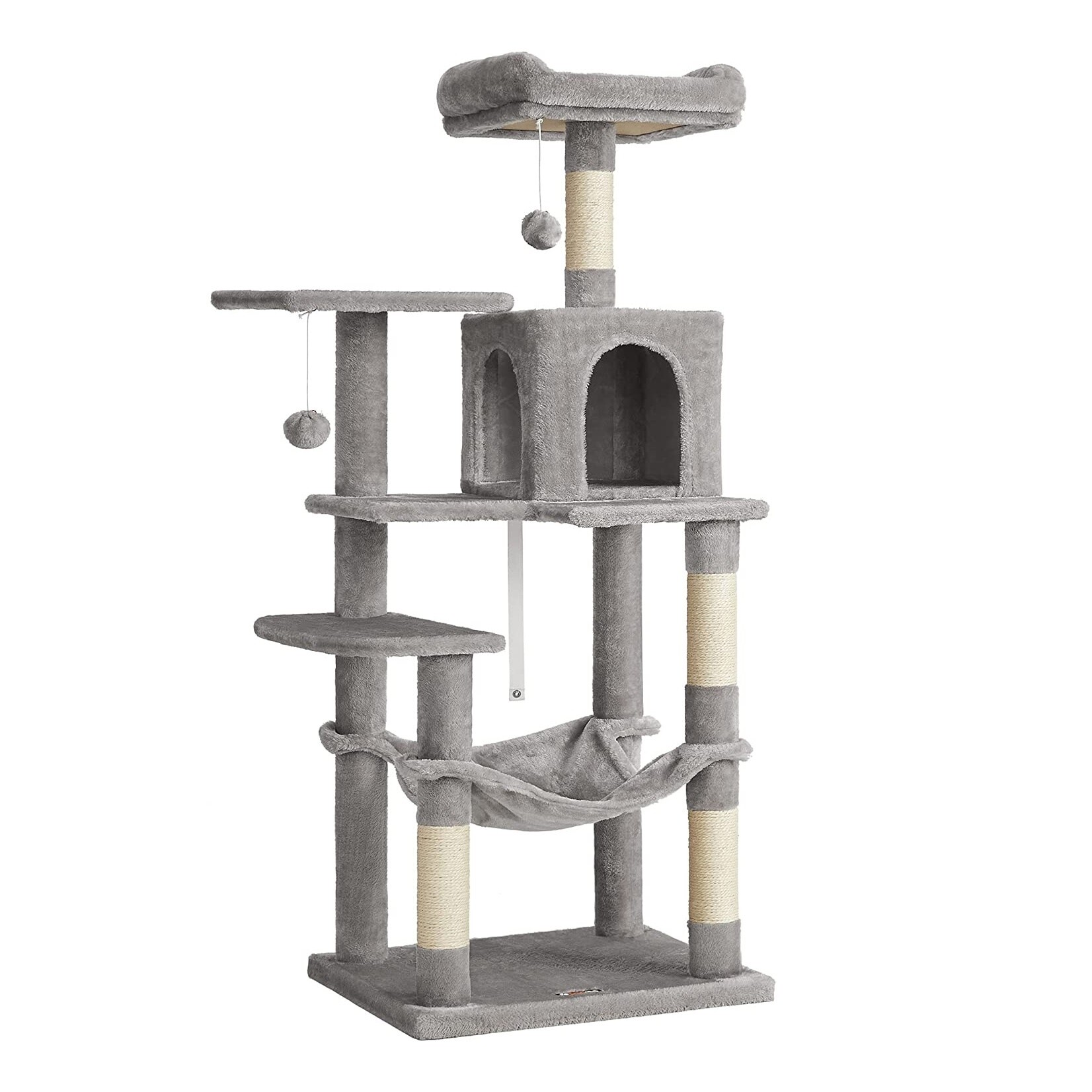 Bobbel Home Bobbel Home - Stable Cat Post - With Hammock - Cat Tree - Incl. Hammock - Cave - Gray