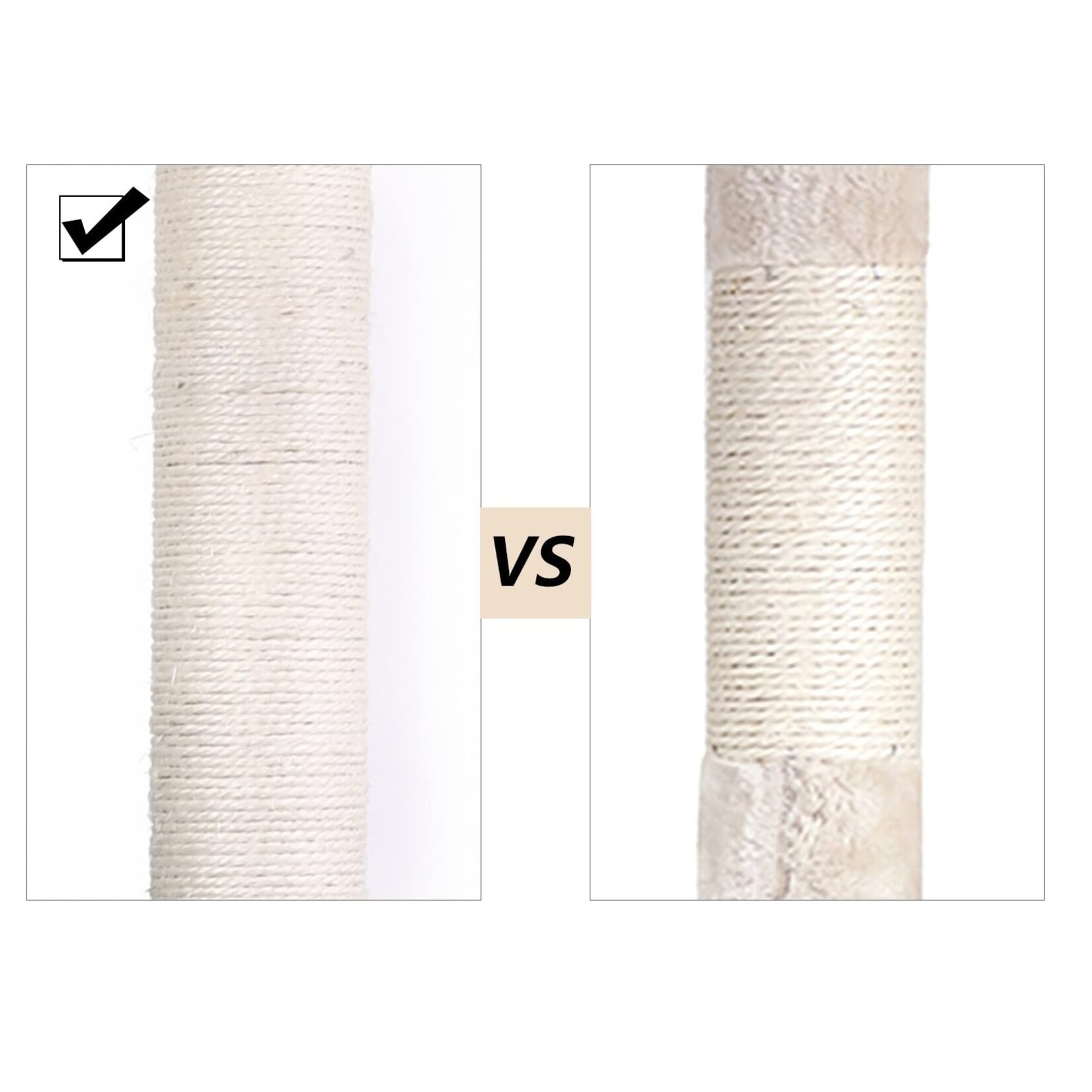 Bobbel Home Bobbel Home - Stable Scratch Post - 2 Caves - 2 Viewing Platforms - Basket - Plush - Beige