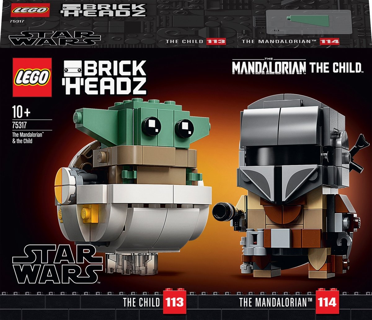 LEGO -  BrickHeadz Star Wars - De Mandalorian & Baby Yoda