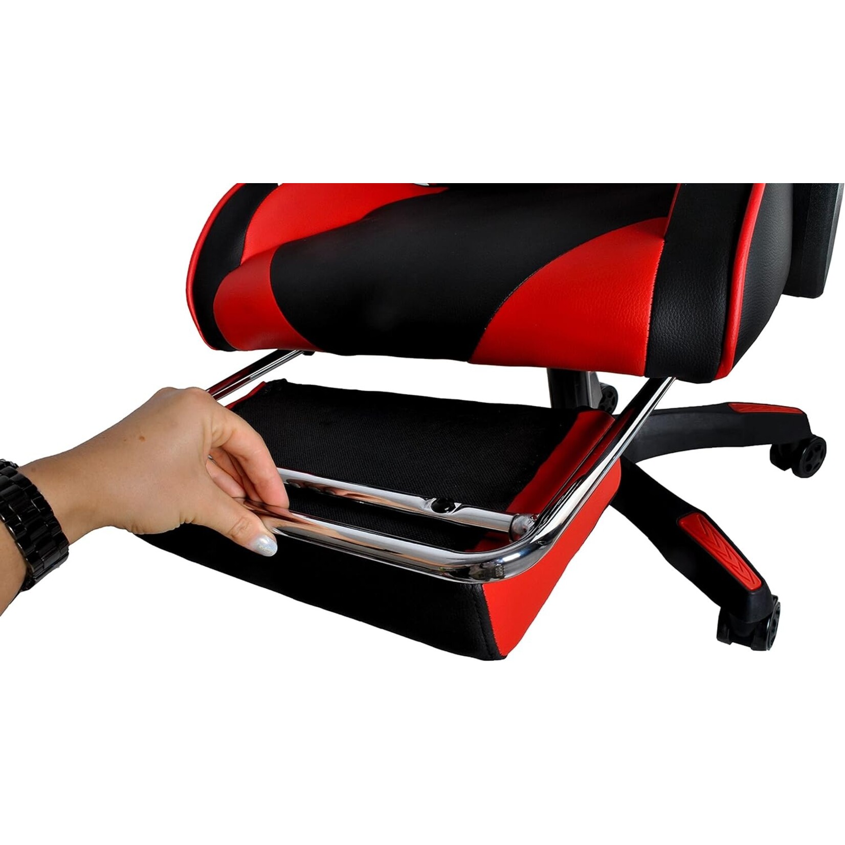 Bobbel Home Bobbel Home - Luxury Office Chair - Adjustable - Extendable Footrest - Gaming Chair - Red