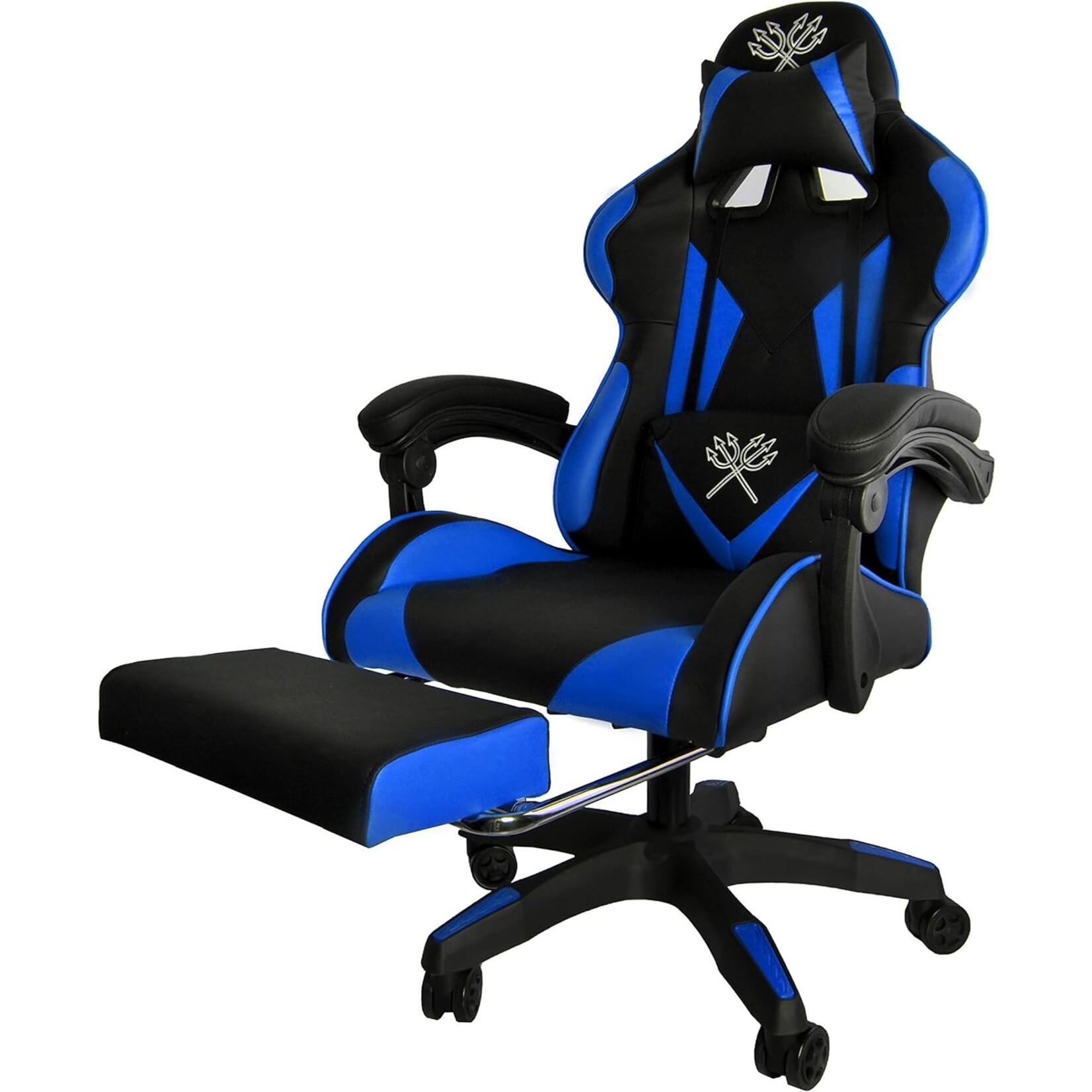Bobbel Home Bobbel Home - Luxury Office Chair - Adjustable - Extendable Footrest - Gaming Chair - Blue