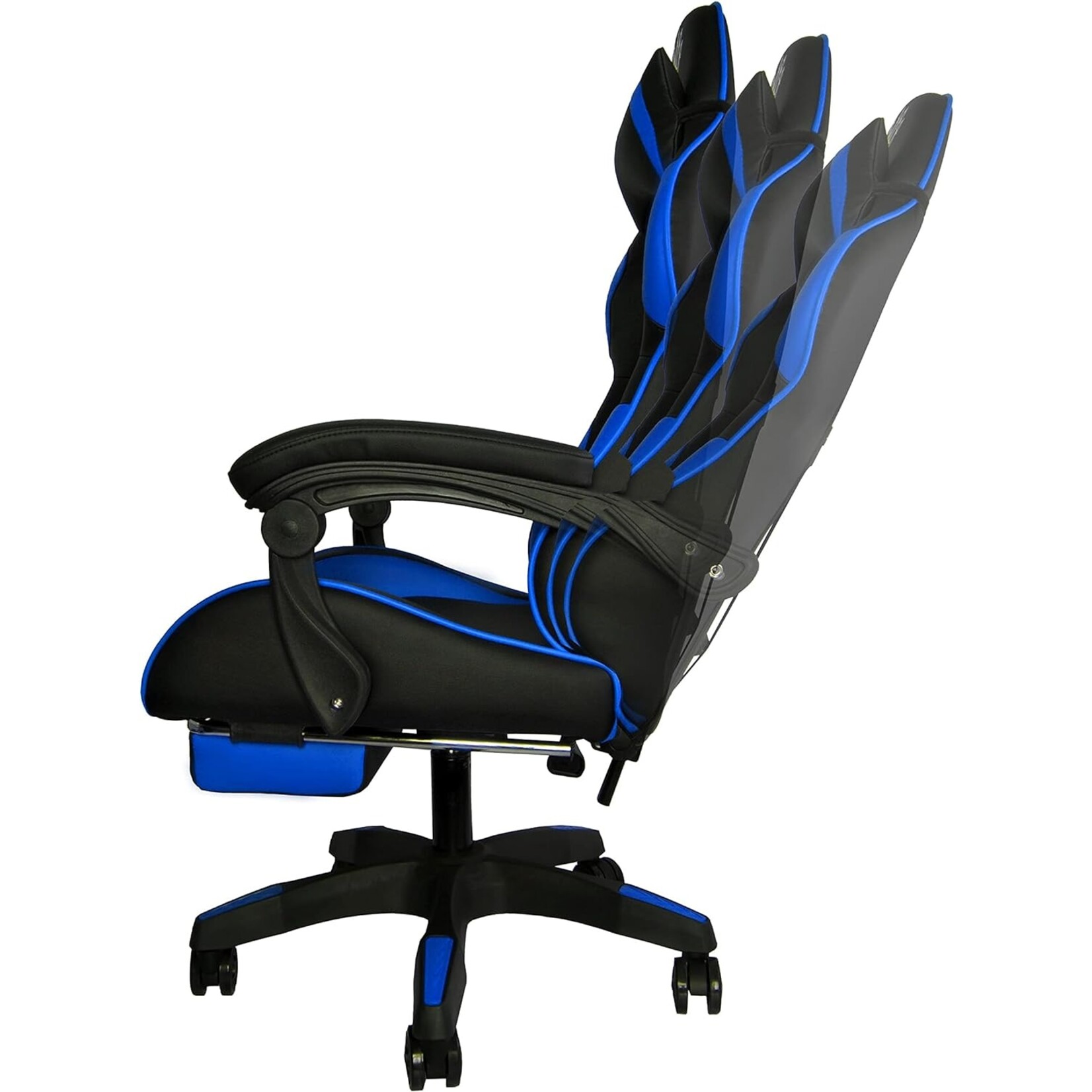 Bobbel Home Bobbel Home - Luxury Office Chair - Adjustable - Extendable Footrest - Gaming Chair - Blue