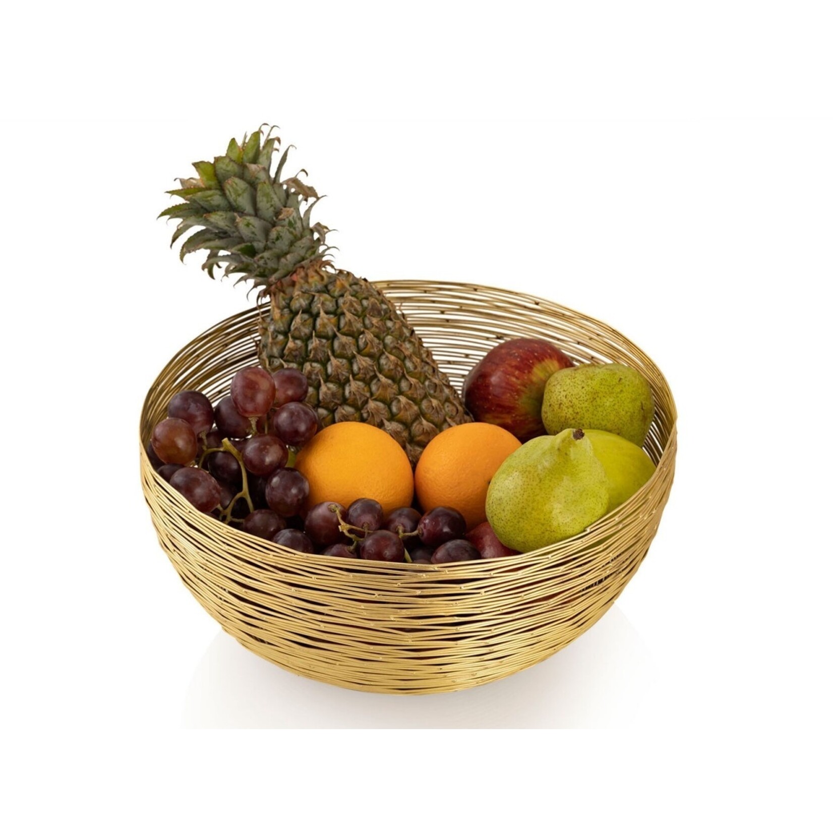 Bobbel Home Bobbel Home - Fruit bowl Bread basket Fruit basket Metal Wire Structure - ø 30x15 - Gold - Metal