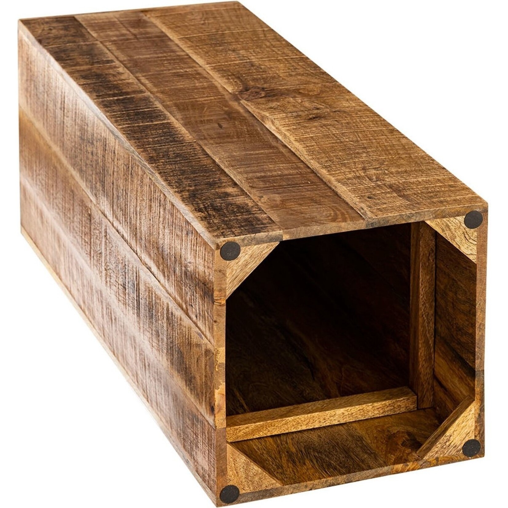 Bobbel Home Bobbel Home -Plant Stand - Side Table - 27 x 27x 70-75 cm - Brown - Solid Mango Wood