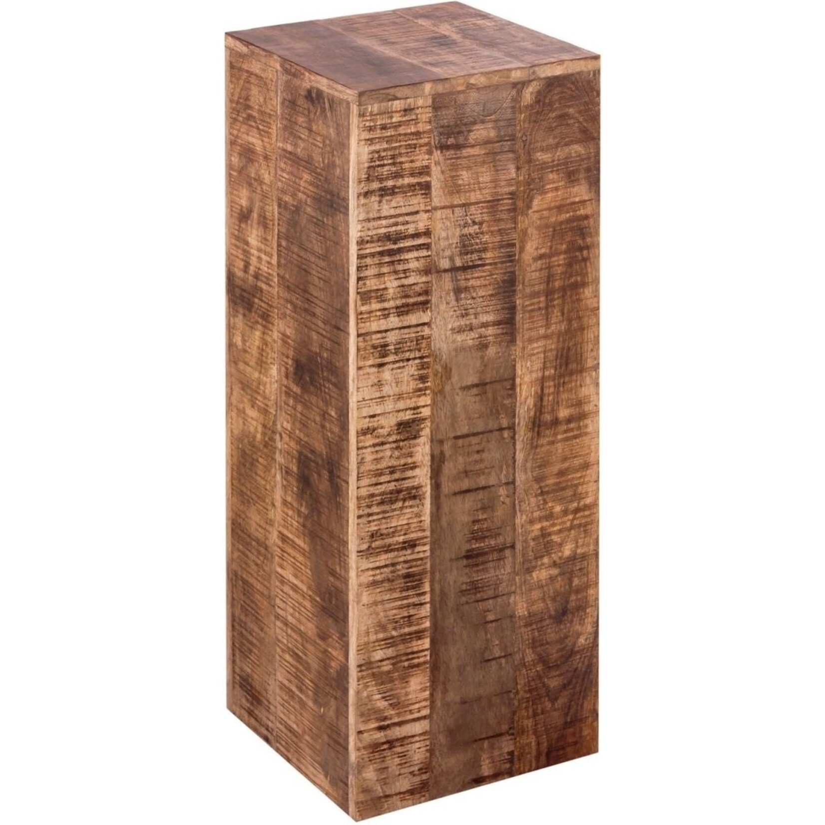 Bobbel Home Bobbel Home -Plant Stand - Side Table - 27 x 27x 70-75 cm - Brown - Solid Mango Wood