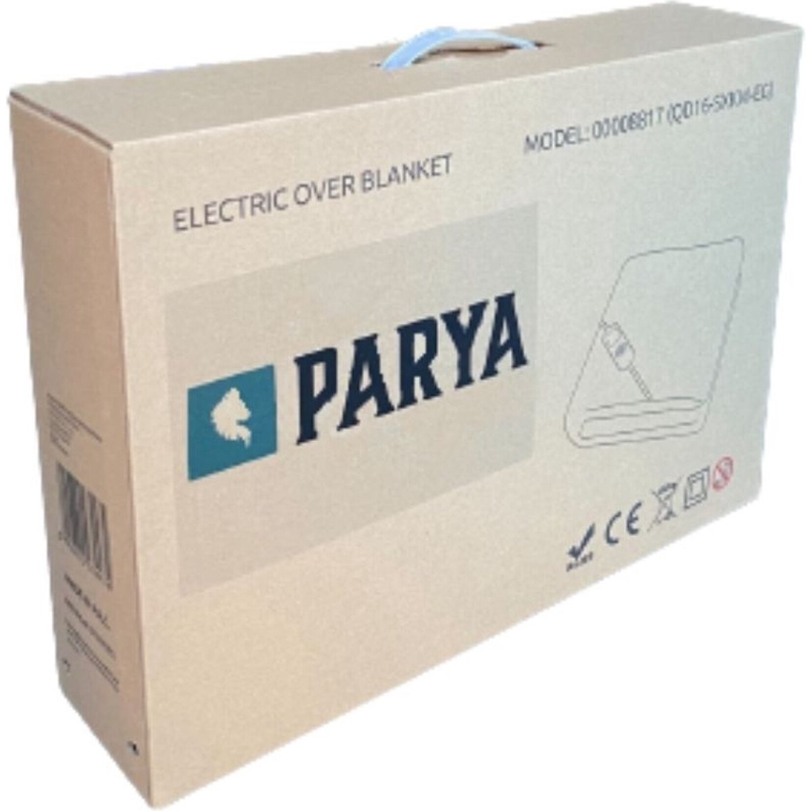 Parya Parya Elektrische Deken Heerlijk Zacht Flanel - 180 x 130 CM – XL 2 Persoons - Warmtedeken Met 6 Standen en Timer- Electrische Bovendeken - Wasbaar - Knuffeldeken - Grijs