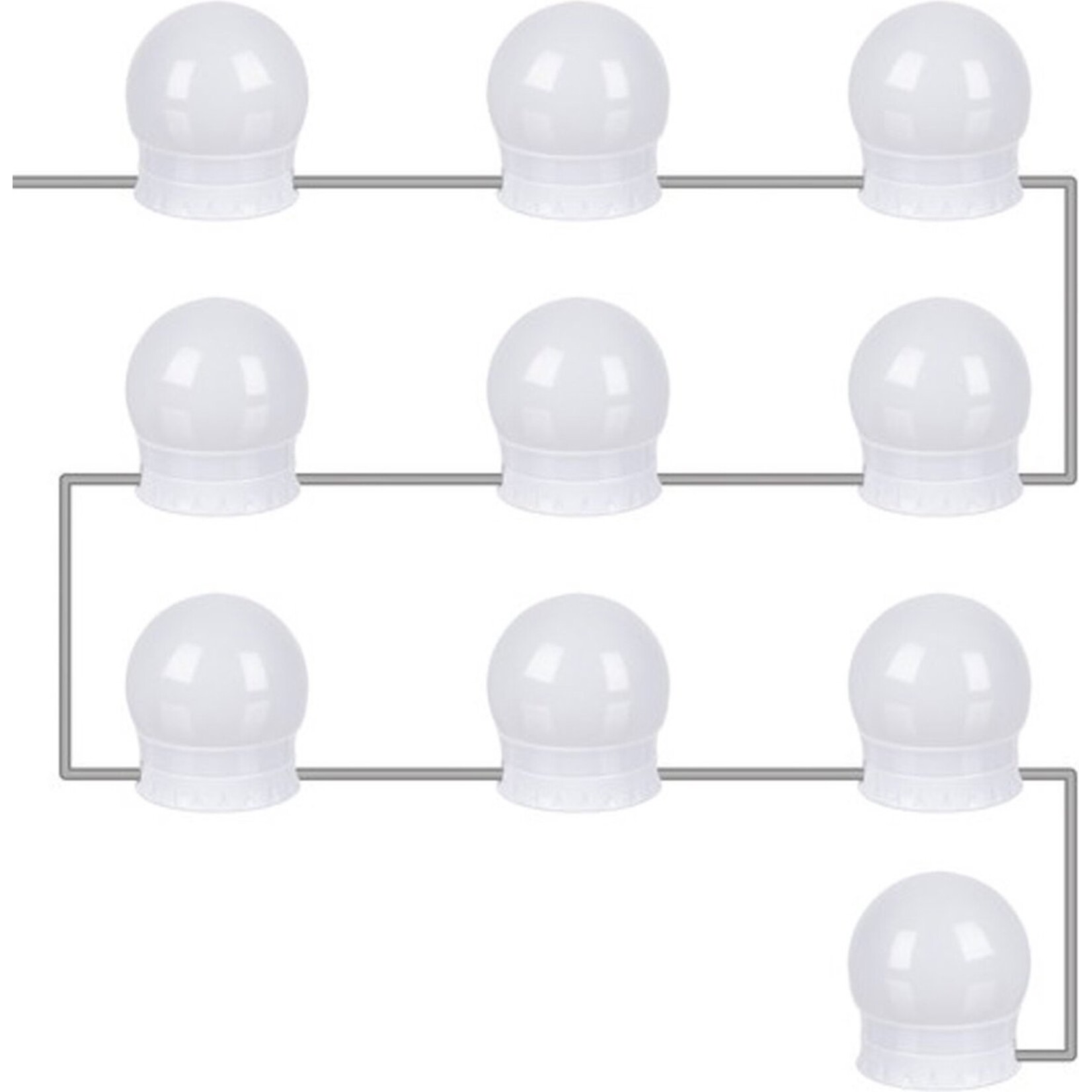 Hollywood Mirror Lights - With 10 LED bulbs - Mirror lighting - 30 modes